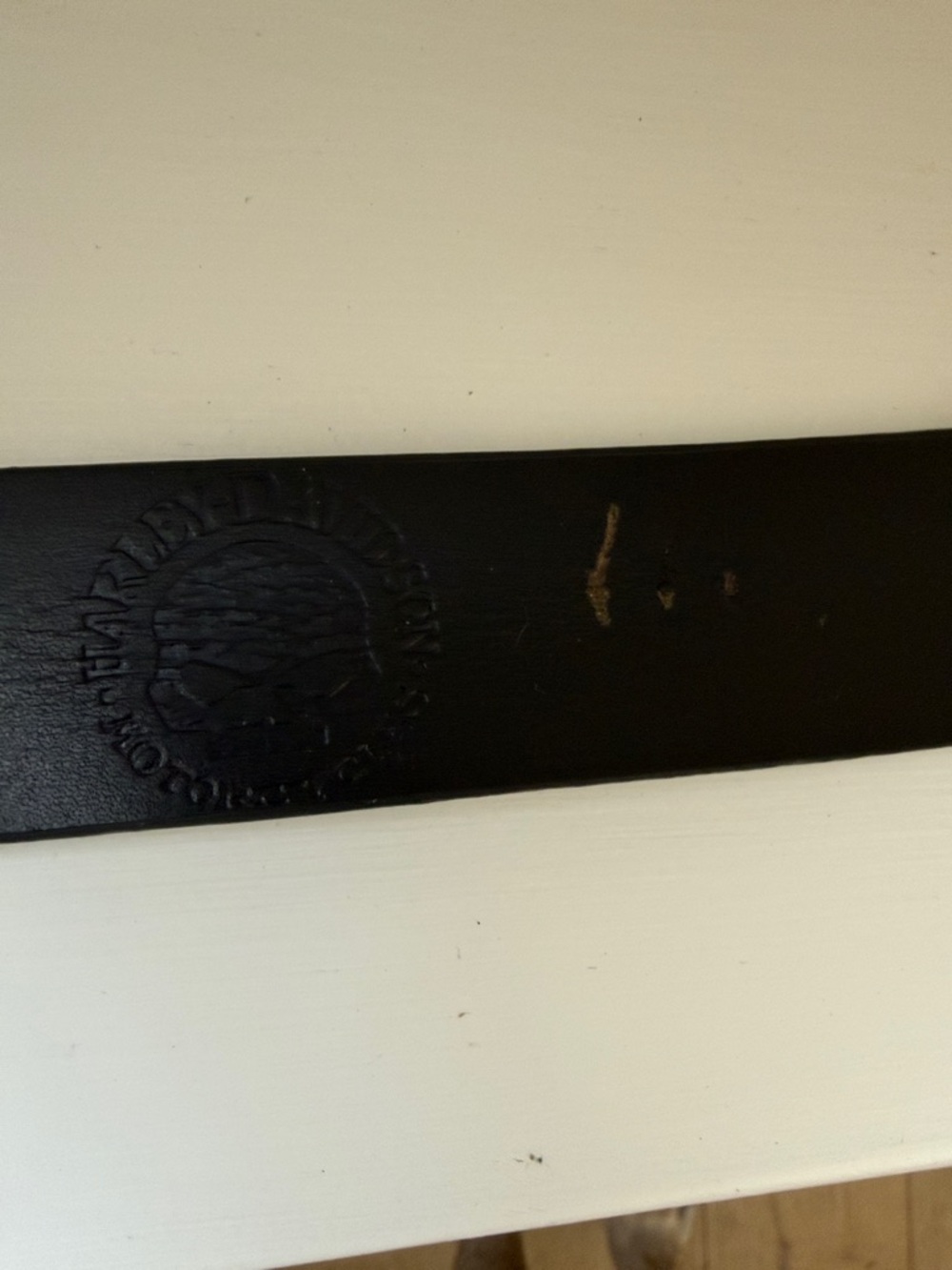 Harley-Davidson Willie G Black Leather Belt with Silver Skull Buckle - Picture 4 of 10
